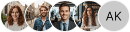 Plusieurs avatars de profils d'investisseurs dans le bloc d'avis de trading Tour Valoria